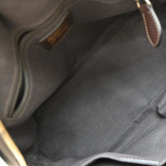 BURBERRY Logo Nova Hand Bag Check PVC Leather Brown GHW 87RF419 - Picture 11 of 16